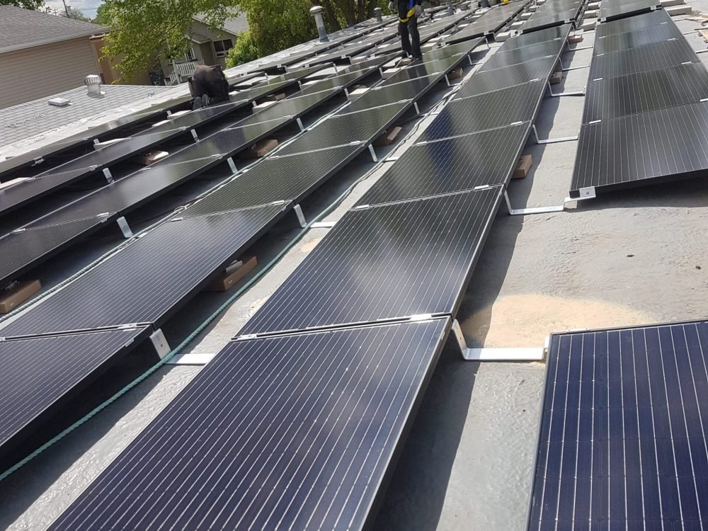 20.5 KW Commercial Solar Panels on a Flat Roof